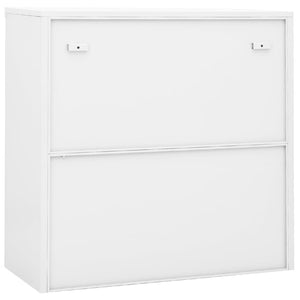 Armadio per Ufficio Anta Scorrevole Bianco 90x40x90cm Acciaio