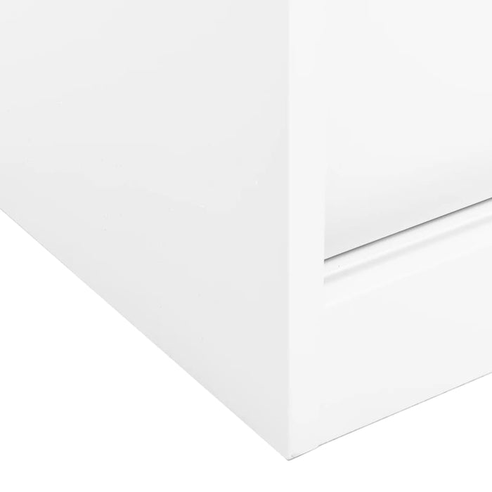 Armadio per Ufficio Anta Scorrevole Bianco 90x40x90cm Acciaio