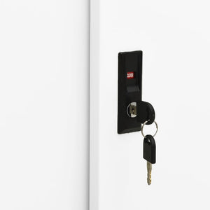 Armadio per Ufficio Anta Scorrevole Bianco 90x40x90cm Acciaio