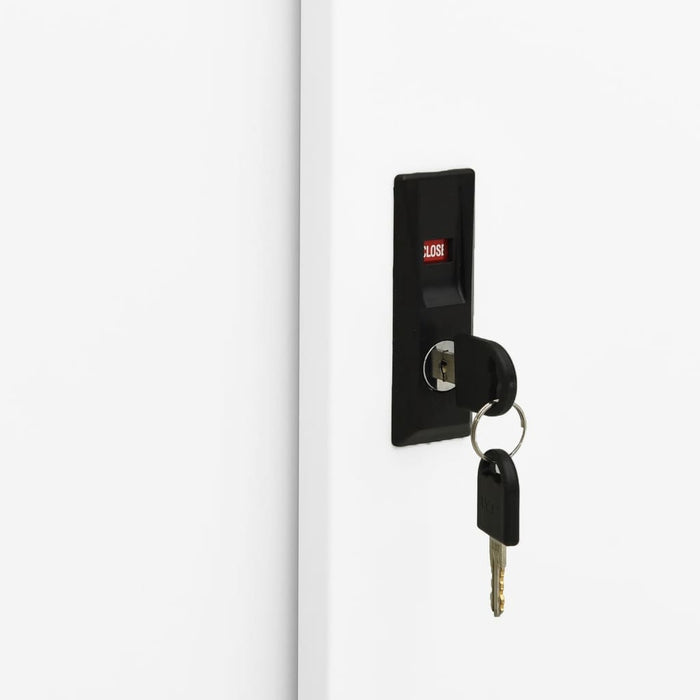Armadio per Ufficio Anta Scorrevole Bianco 90x40x90cm Acciaio 335950