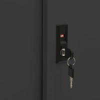 Armadio Ufficio Anta Scorrevole Antracite 90x40x90cm Acciaio