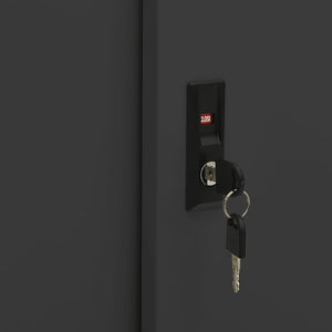 Armadio Ufficio Anta Scorrevole Antracite 90x40x90cm Acciaio