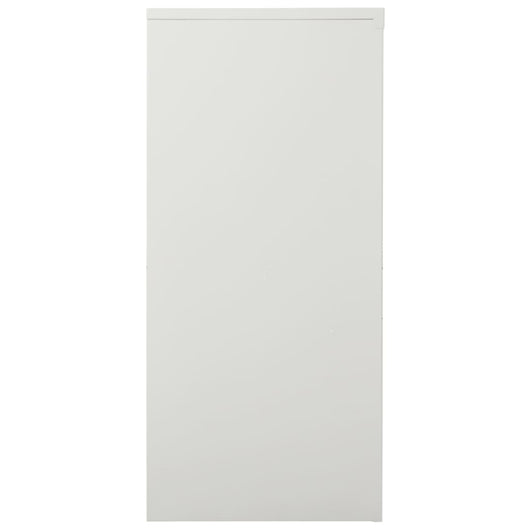 Armadio con Ante Scorrevoli Grigio Chiaro 90x40x90cm in Acciaio 335955