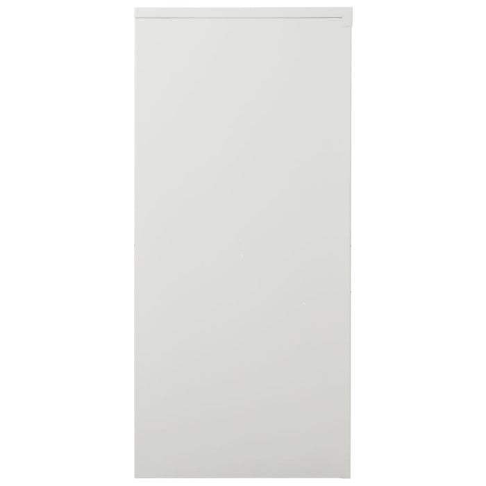 Armadio con Ante Scorrevoli Grigio Chiaro 90x40x90cm in Acciaio 335955