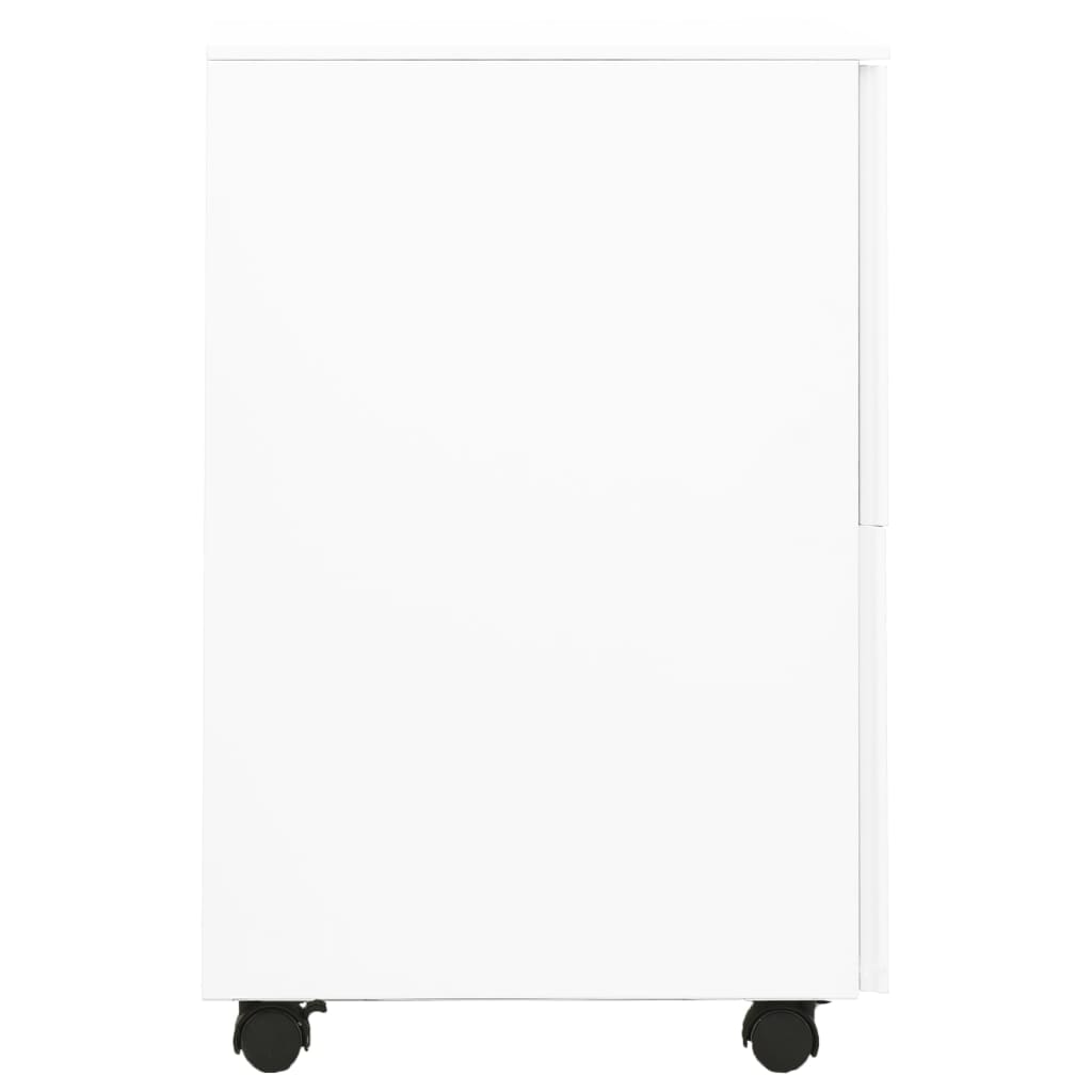 Schedario Mobile Bianco 39x45x67 cm in Acciaio 335974