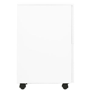 Schedario Mobile Bianco 39x45x67 cm in Acciaio 335974