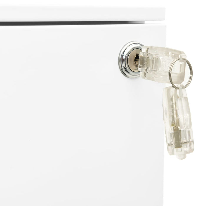 Schedario Mobile Bianco 39x45x67 cm in Acciaio 335974