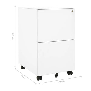 Schedario Mobile Bianco 39x45x67 cm in Acciaio cod mxl 64492