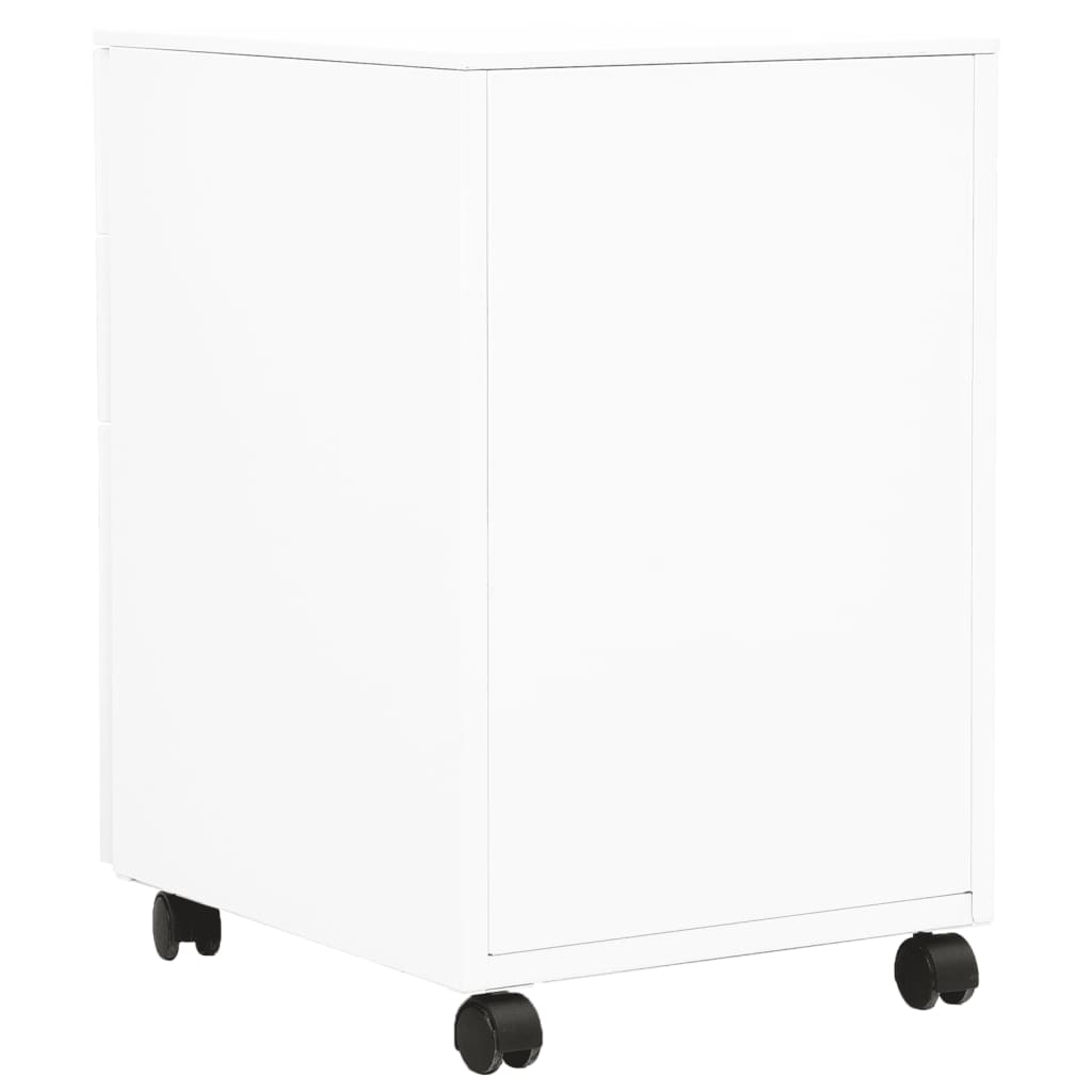 Schedario Mobile Bianco 39x45x60 cm in Acciaio 335978