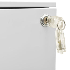 Schedario Mobile Grigio Chiaro 39x45x60 cm in Acciaio 335979