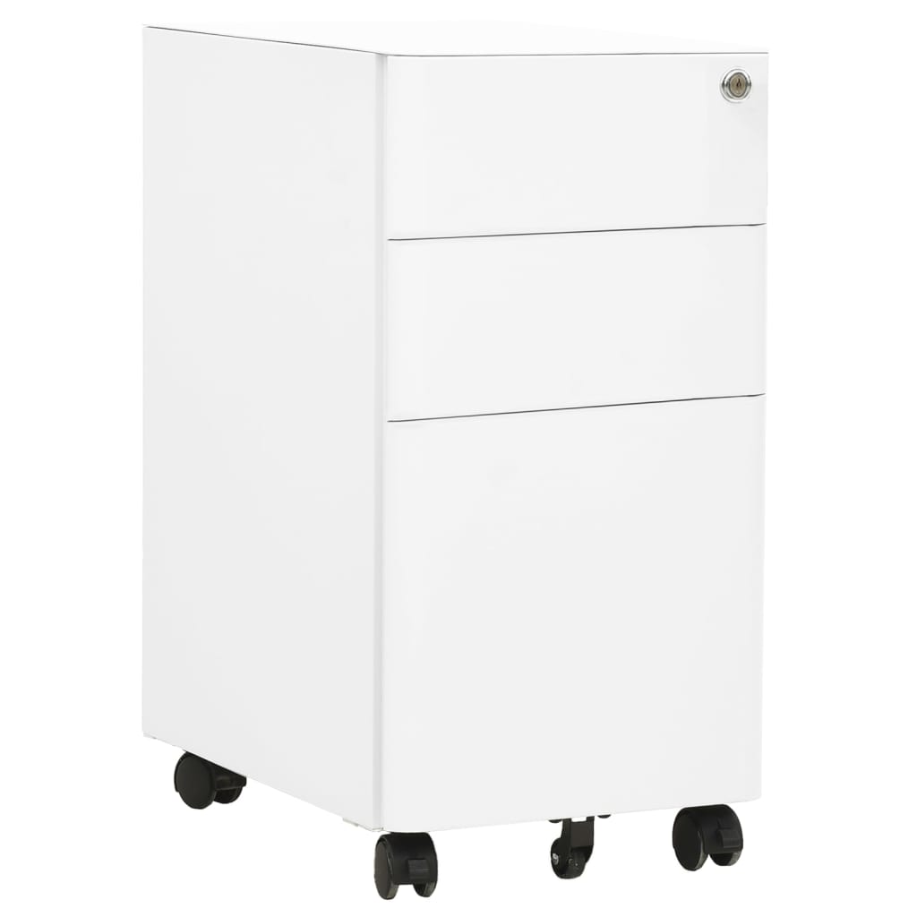 Schedario Mobile Bianco 30x45x59 cm in Acciaio cod mxl 55204