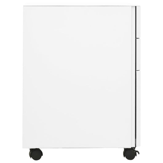Schedario Mobile Bianco 30x45x59 cm in Acciaio 335982
