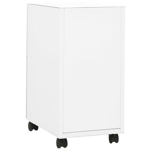 Schedario Mobile Bianco 30x45x59 cm in Acciaio 335982