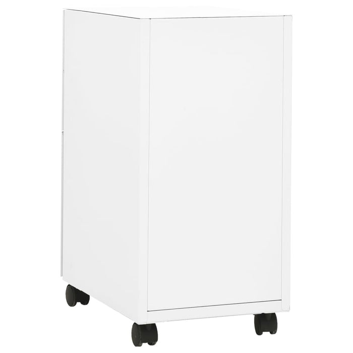 Schedario Mobile Bianco 30x45x59 cm in Acciaio 335982