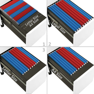 Schedario Mobile Bianco 30x45x59 cm in Acciaio cod mxl 55204