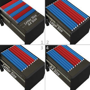 Schedario Mobile Antracite 30x45x59 cm in Acciaio 335985