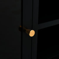 Mobile TV Nero 90x30x44 cm in Acciaio e Vetro cod mxl 65451