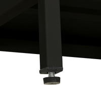 Mobile TV Nero 90x30x44 cm in Acciaio e Vetro cod mxl 65451