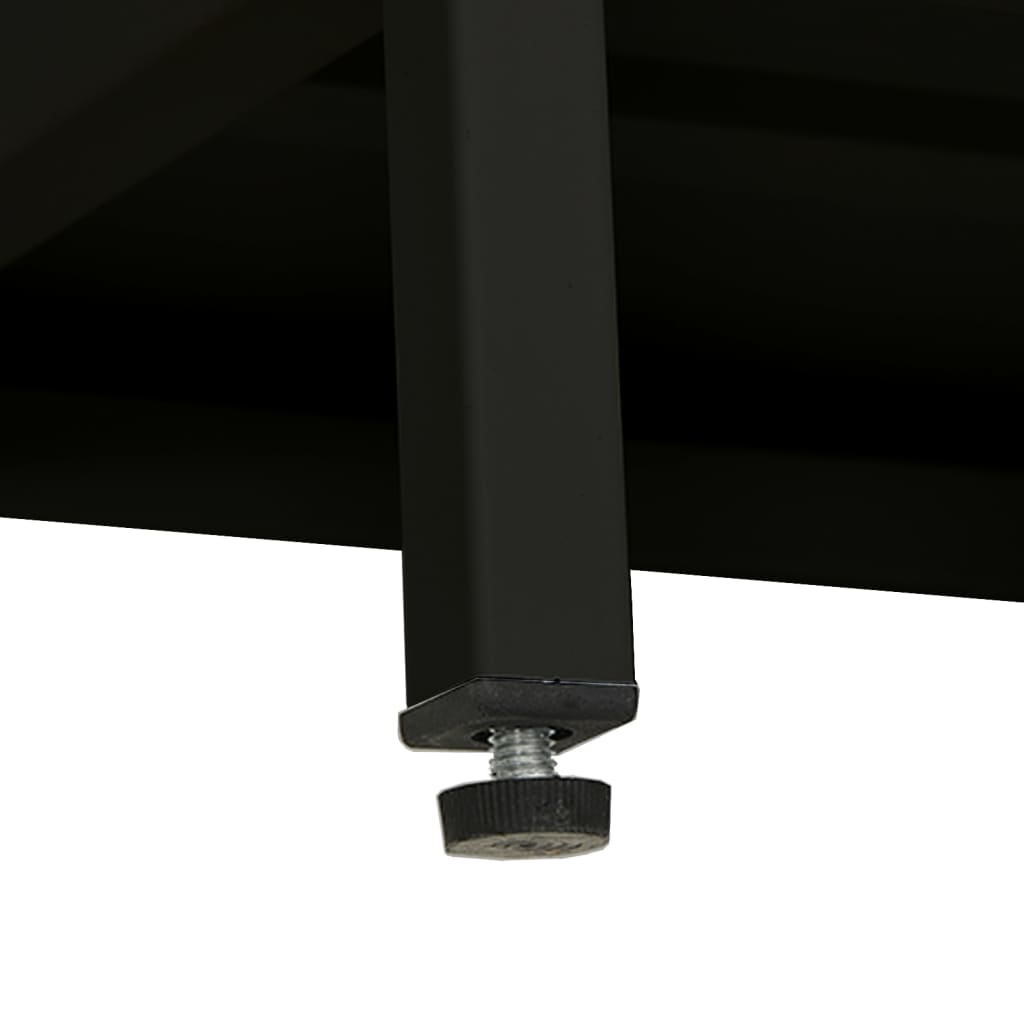 Mobile TV Nero 90x30x44 cm in Acciaio e Vetro 336055