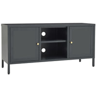 Mobile TV-Credenza TV-Console TV Antracite 105x35x52 cm in Acciaio e Vetro