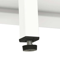 Credenza-Buffet-Armadio da cucina Bianca 105x35x70 cm in Acciaio e Vetro