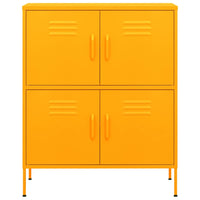 Armadietto Giallo Senape 80x35x101,5 cm in Acciaio 336137