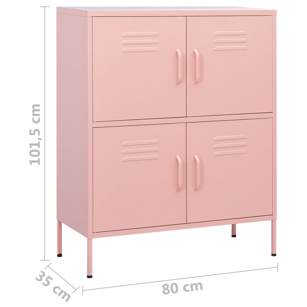 Armadietto Rosa 80x35x101,5 cm in Acciaio cod mxl 41510