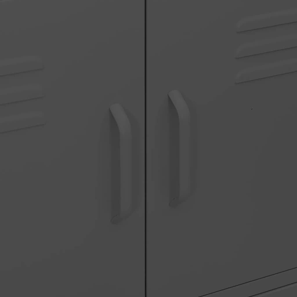 Armadietto Antracite 80x35x101,5 cm in Acciaio 336141