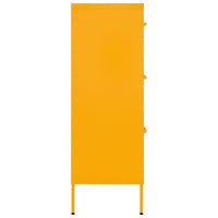 Cassettiera Giallo Senape 80x35x101,5 cm in Acciaio cod mxl 53348