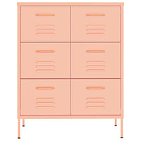 Cassettiera Rosa 80x35x101,5 cm in Acciaio cod mxl 47588