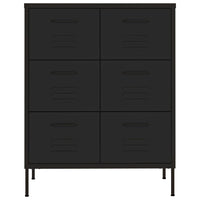 Cassettiera Nera 80x35x101,5 cm in Acciaio cod mxl 48089