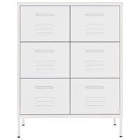 Cassettiera Bianca 80x35x101,5 cm in Acciaio 336152