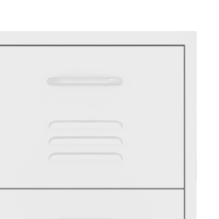 Cassettiera Bianca 80x35x101,5 cm in Acciaio 336152