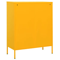 Armadietto Giallo Senape 80x35x101,5 cm in Acciaio 336155
