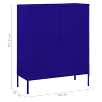 Armadietto Blu Marino 80x35x101,5 cm in Acciaio cod mxl 65153
