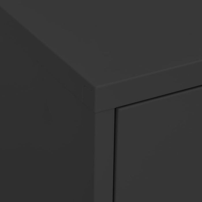 Armadietto Antracite 80x35x101,5 cm in Acciaio 336168