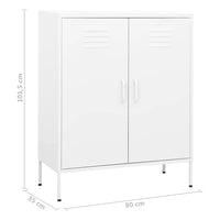 Armadietto Bianco 80x35x101,5 cm in Acciaio cod mxl 42765