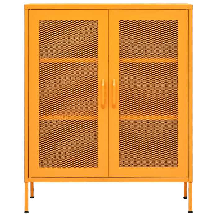Armadietto Giallo Senape 80x35x101,5 cm in Acciaio cod mxl 48100
