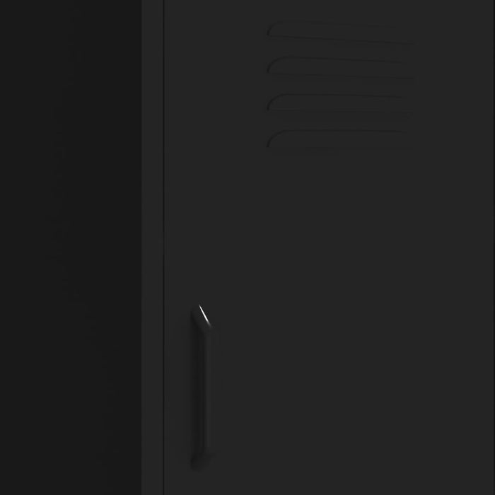 Armadietto Nero 42,5x35x101,5 cm in Acciaio 336196