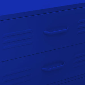 Cassettiera Blu Marino 80x35x101,5 cm in Acciaio 336199