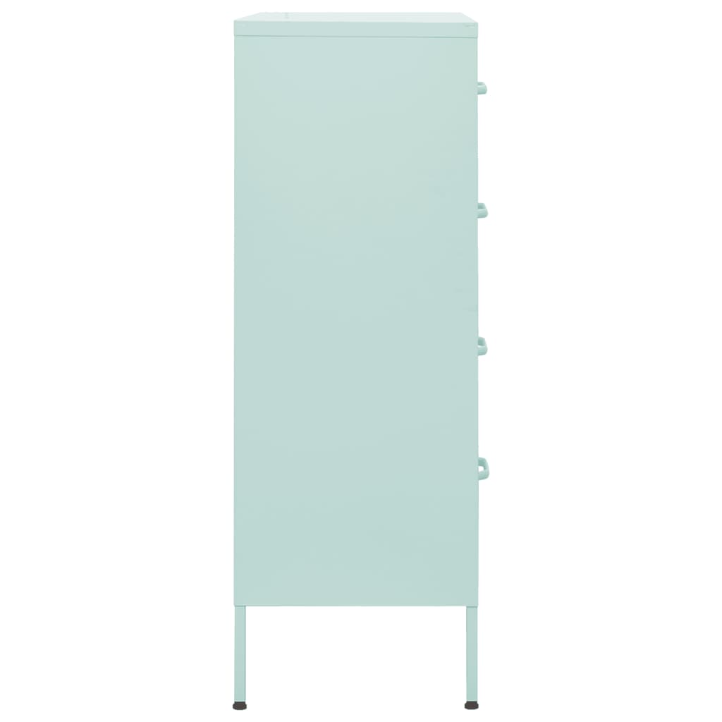 Cassettiera Menta 80x35x101,5 cm in Acciaio 336203