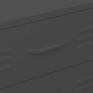 Cassettiera Antracite 80x35x101,5 cm in Acciaio 336204