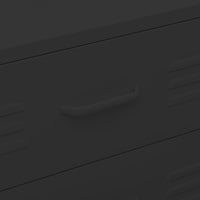 Cassettiera Nera 80x35x101,5 cm in Acciaio 336205