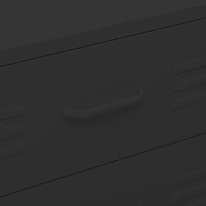 Cassettiera Nera 80x35x101,5 cm in Acciaio 336205