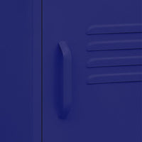 Comodino-Tavolino da notte Blu Marino 35x35x51 cm in Acciaio 614462