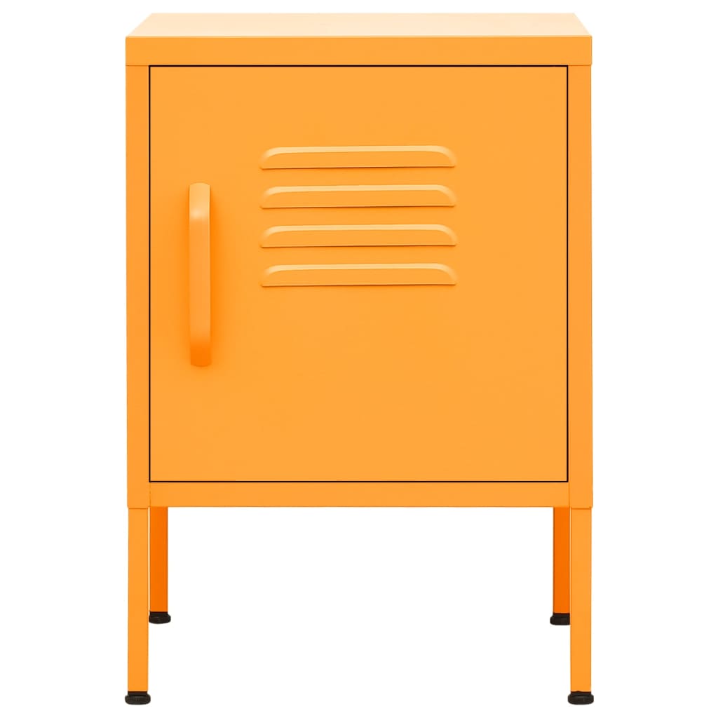 Comodino Giallo Senape 35x35x51 cm in Acciaio cod mxl 57325