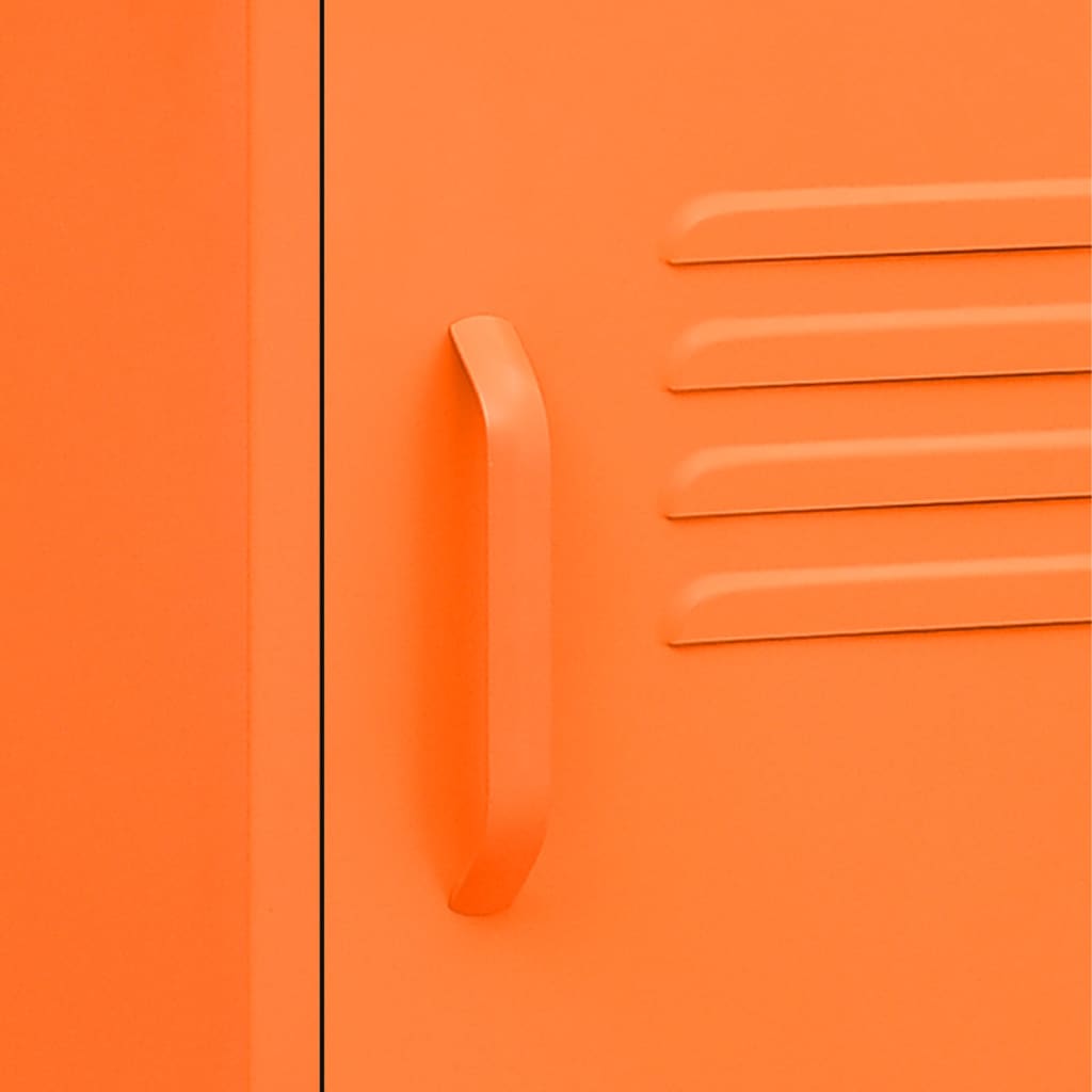 Comodino Arancione 35x35x51 cm in Acciaio 336210