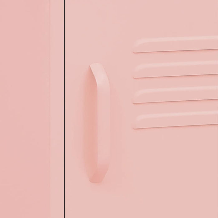 Comodino Rosa 35x35x51 cm in Acciaio 336211