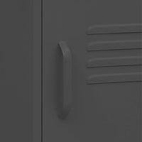 Comodino Antracite 35x35x51 cm in Acciaio 336213