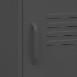 Comodino-Tavolino da notte Antracite 35x35x51 cm in Acciaio